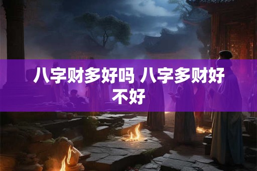 八字财多好吗 八字多财好不好