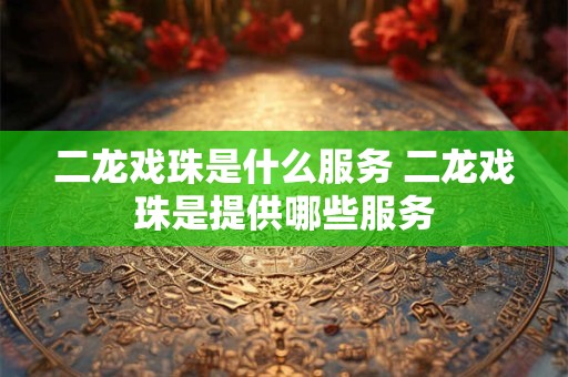 二龙戏珠是什么服务 二龙戏珠是提供哪些服务