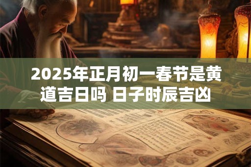 2025年正月初一春节是黄道吉日吗 日子时辰吉凶