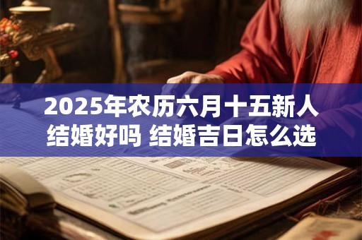 2025年农历六月十五新人结婚好吗 结婚吉日怎么选 2025年农历六月十五新人结婚好吗 结婚吉日怎么选