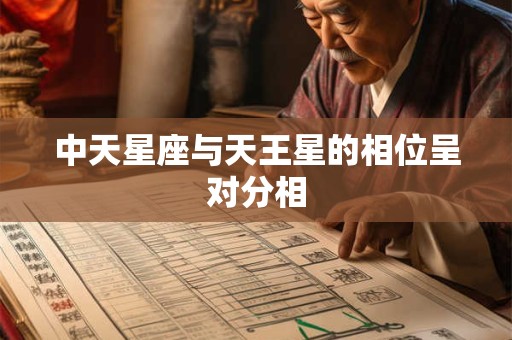 中天星座与天王星的相位呈对分相