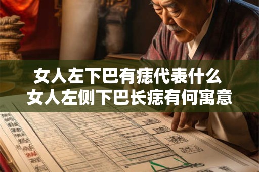 女人左下巴有痣代表什么 女人左侧下巴长痣有何寓意