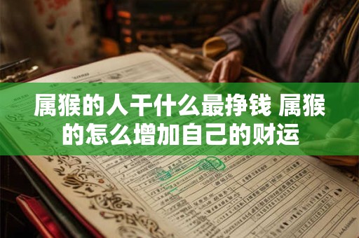 属猴的人干什么最挣钱 属猴的怎么增加自己的财运