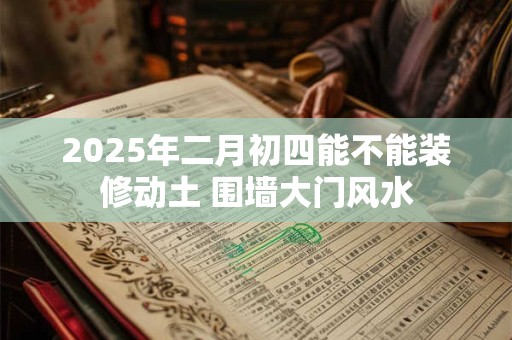 2025年二月初四能不能装修动土 围墙大门风水