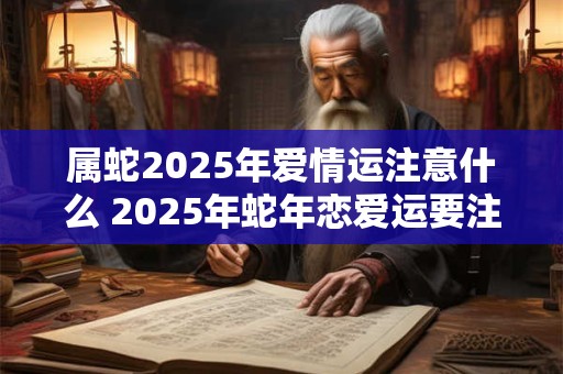 属蛇2025年爱情运注意什么 2025年蛇年恋爱运要注意什么