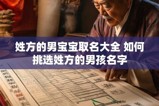 姓方的男宝宝取名大全 如何挑选姓方的男孩名字