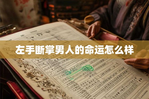 左手断掌男人的命运怎么样