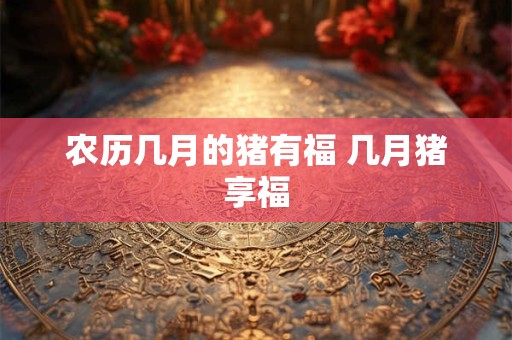 农历几月的猪有福 几月猪享福