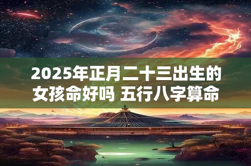 2025年正月二十三出生的女孩命好吗 五行八字算命