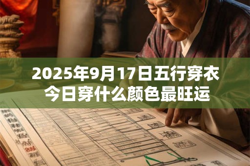2026年9月17日五行穿衣 今日穿什么颜色最旺运