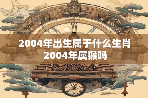 2004年出生属于什么生肖 2004年属猴吗