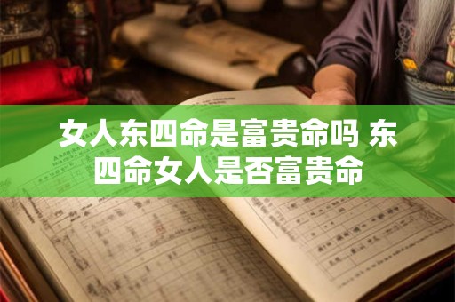 女人东四命是富贵命吗 东四命女人是否富贵命