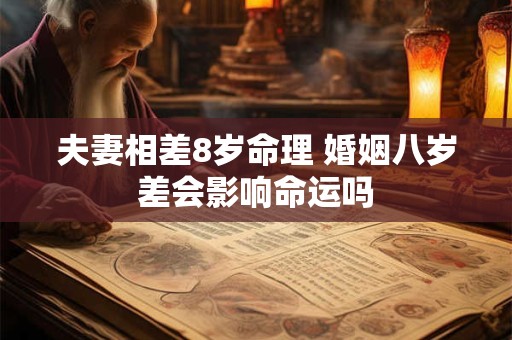 夫妻相差8岁命理 婚姻八岁差会影响命运吗