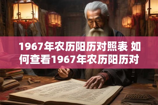 1967年农历阳历对照表 如何查看1967年农历阳历对照表