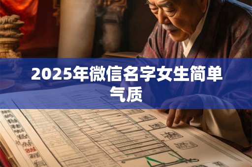 2025年微信名字女生简单气质