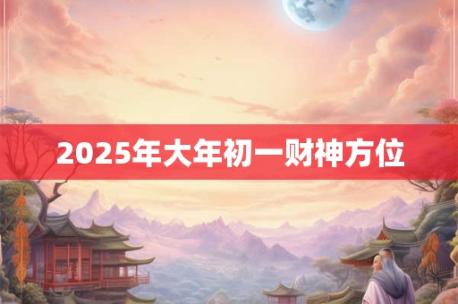 2025年大年初一财神方位
