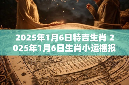 2025年1月6日特吉生肖 2025年1月6日生肖小运播报 2025年1月6日特吉生肖 2025年1月6日生肖小运播报