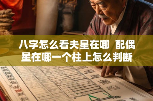 八字怎么看夫星在哪  配偶星在哪一个柱上怎么判断