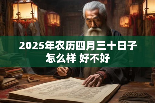2025年农历四月三十日子怎么样 好不好