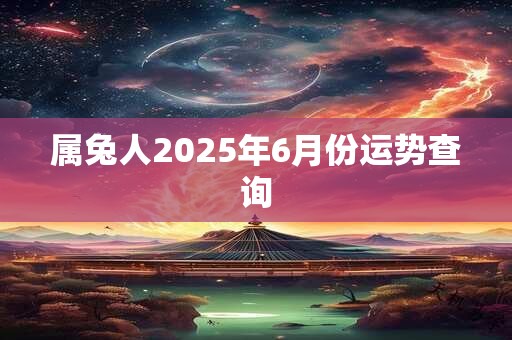 属兔人2025年6月份运势查询