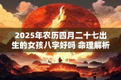 2025年农历四月二十七出生的女孩八字好吗 命理解析