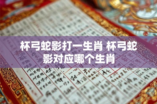 杯弓蛇影打一生肖 杯弓蛇影对应哪个生肖