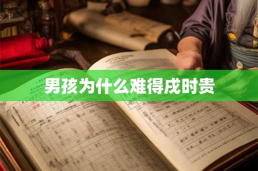 男孩为什么难得戌时贵