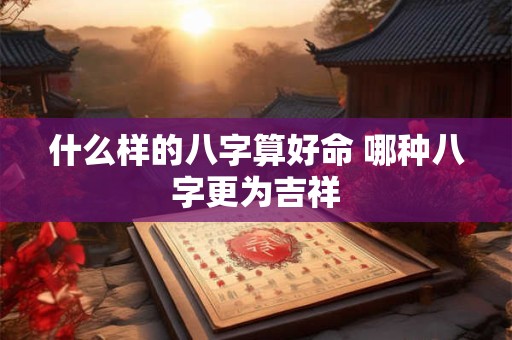 什么样的八字算好命 哪种八字更为吉祥