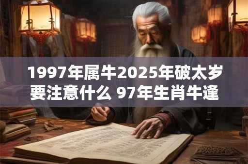 1997年属牛2025年破太岁要注意什么 97年生肖牛逢龙年运气如何