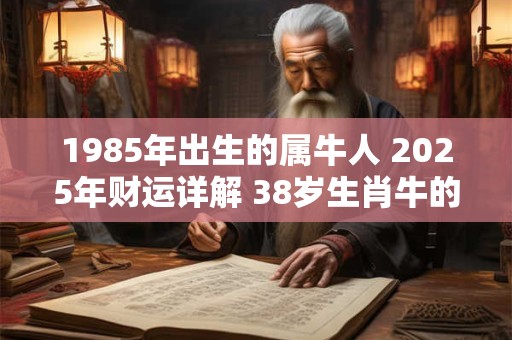 1985年出生的属牛人 2025年财运详解 38岁生肖牛的最新运程