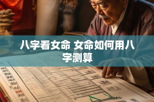 八字看女命 女命如何用八字测算