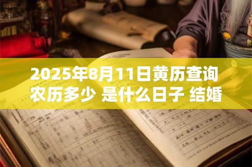 2025年8月11日黄历查询 农历多少 是什么日子 结婚吉时