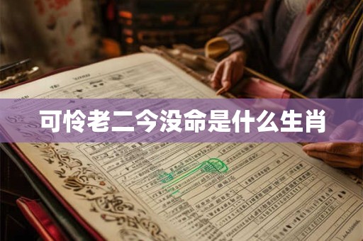 可怜老二今没命是什么生肖