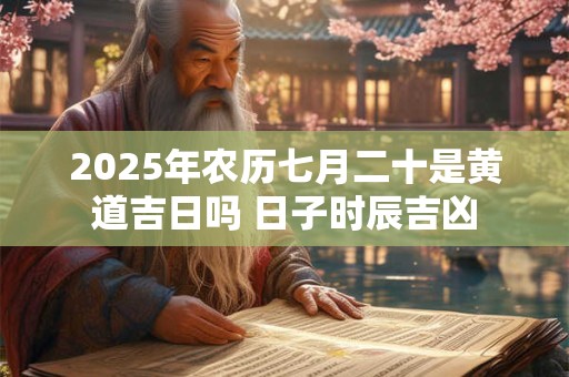 2025年农历七月二十是黄道吉日吗 日子时辰吉凶