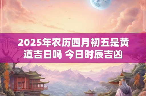 2025年农历四月初五是黄道吉日吗 今日时辰吉凶