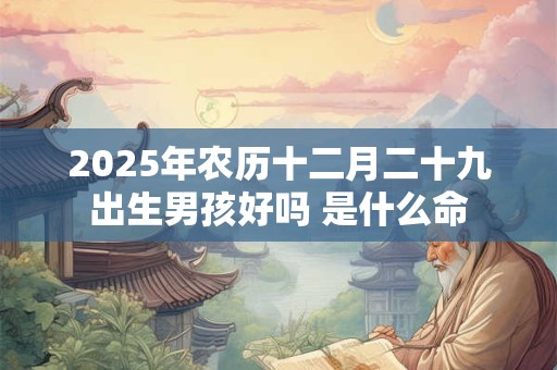 2025年农历十二月二十九出生男孩好吗 是什么命