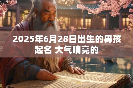 2025年6月28日出生的男孩起名 大气响亮的