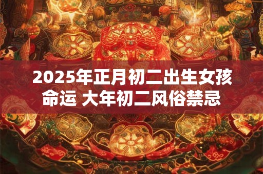2025年正月初二出生女孩命运 大年初二风俗禁忌