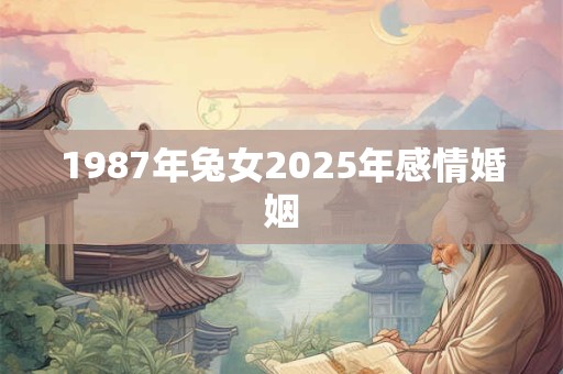 详细阅读:1987年兔女2025年感情婚姻 1987年兔女2025年感情婚姻