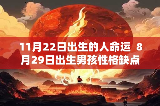 11月22日出生的人命运  8月29日出生男孩性格缺点