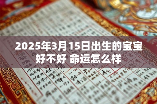 2025年3月15日出生的宝宝好不好 命运怎么样