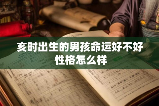 亥时出生的男孩命运好不好 性格怎么样