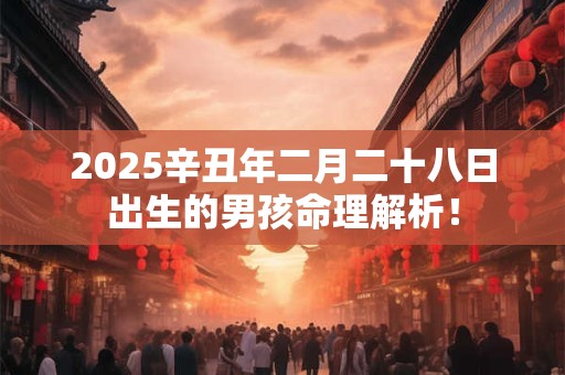 2025辛丑年二月二十八日出生的男孩命理解析! 2025辛丑年二月二十八日出生的男孩命理解析!
