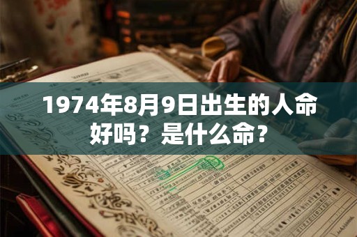 1974年8月9日出生的人命好吗？是什么命？