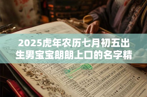 2025虎年农历七月初五出生男宝宝朗朗上口的名字精选