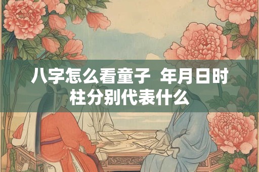 八字怎么看童子  年月日时柱分别代表什么