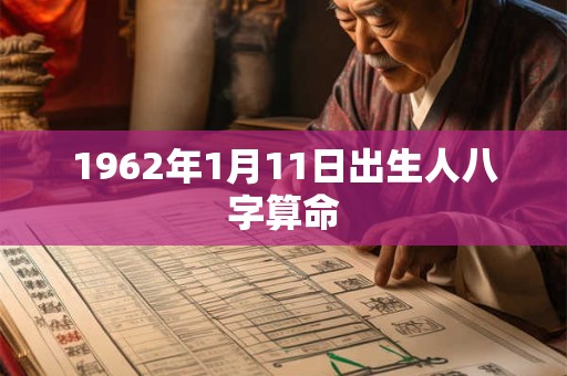 1962年1月11日出生人八字算命