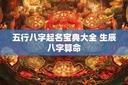 五行八字起名宝典大全 生辰八字算命
