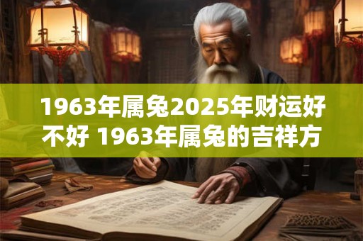 1963年属兔2025年财运好不好 1963年属兔的吉祥方位