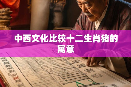 中西文化比较十二生肖猪的寓意